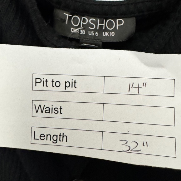 Topshop Sleeveless Mini Dress Black - Picture 9 of 9